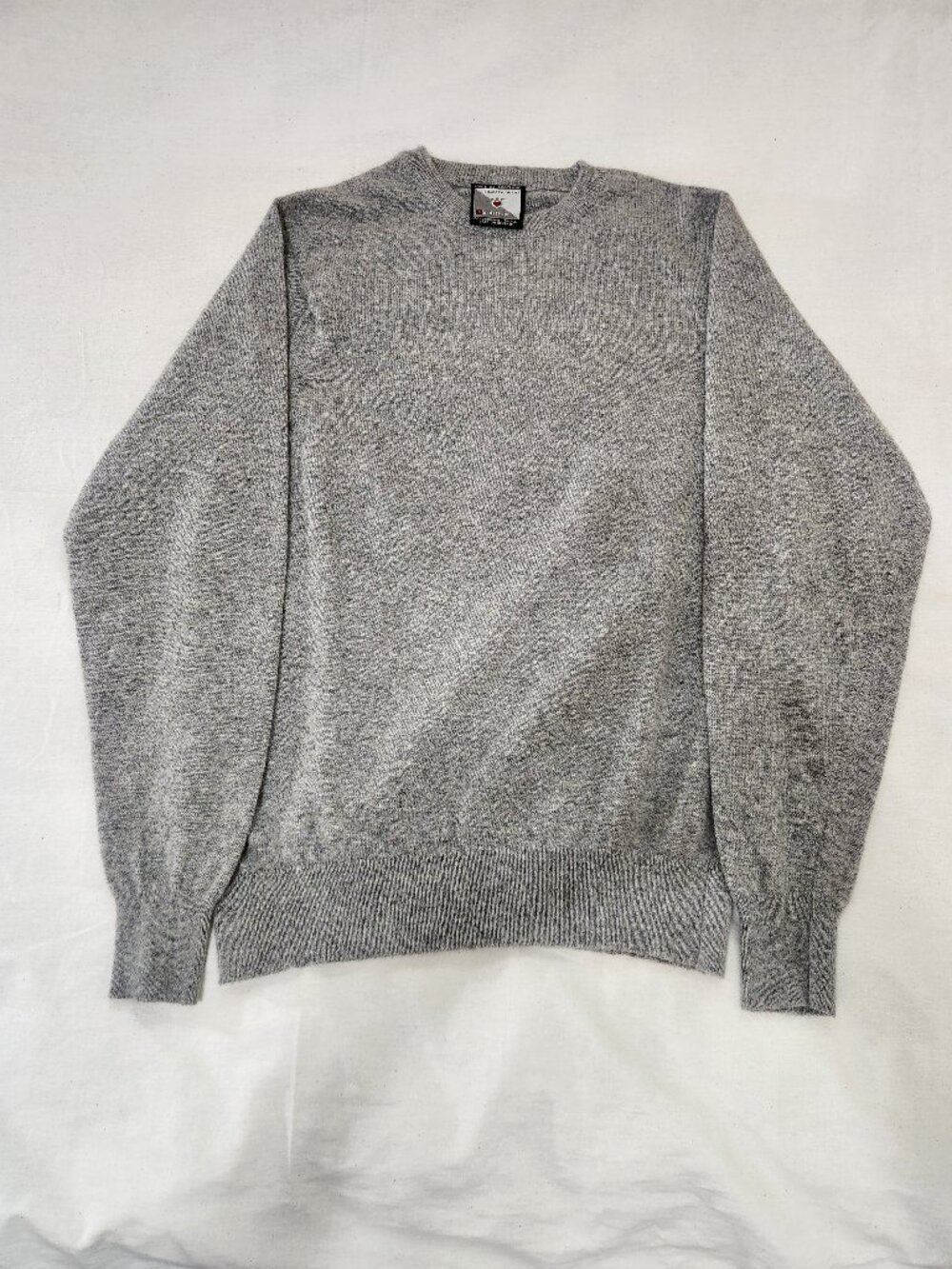 Clan Douglas Nordstrom Mens Cashmere Crewneck Sweater Gray Small Scotland Preppy